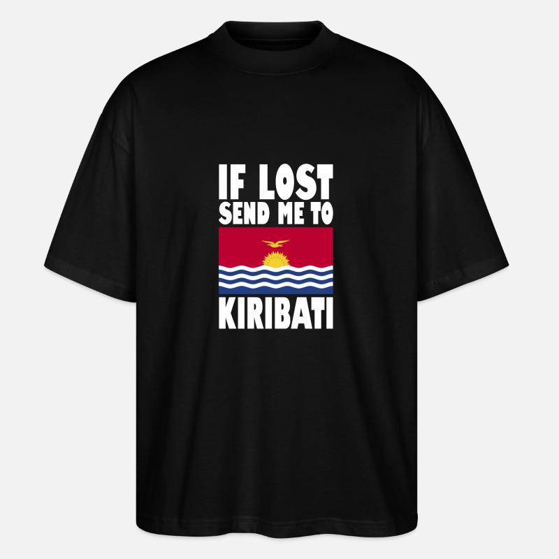 Drapeau de Kiribati - T-shirt bio Blaster 2.0 coupe oversize Stanley/Stella Unisexe - noir