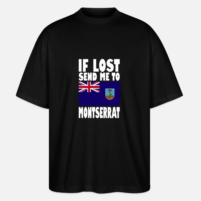 Dicton du drapeau de Montserrat - T-shirt bio Blaster 2.0 coupe oversize Stanley/Stella Unisexe - noir