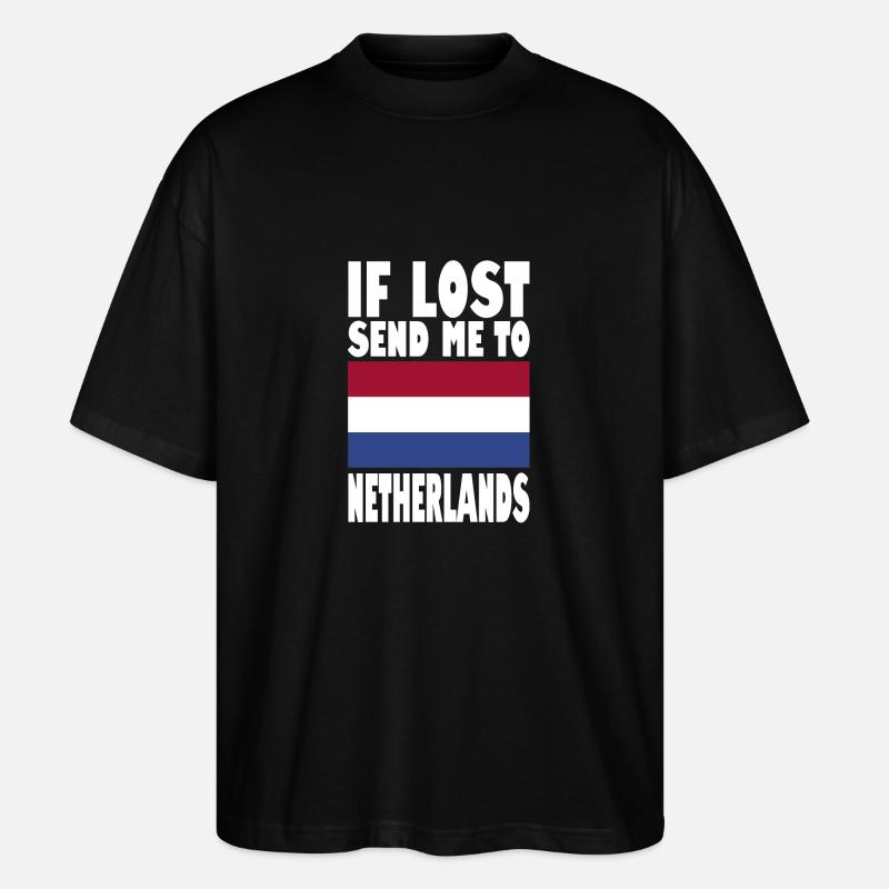 Niederlande Flagge Spruch - Stanley/Stella Oversized Unisex Bio T-Shirt Blaster 2.0 - Schwarz