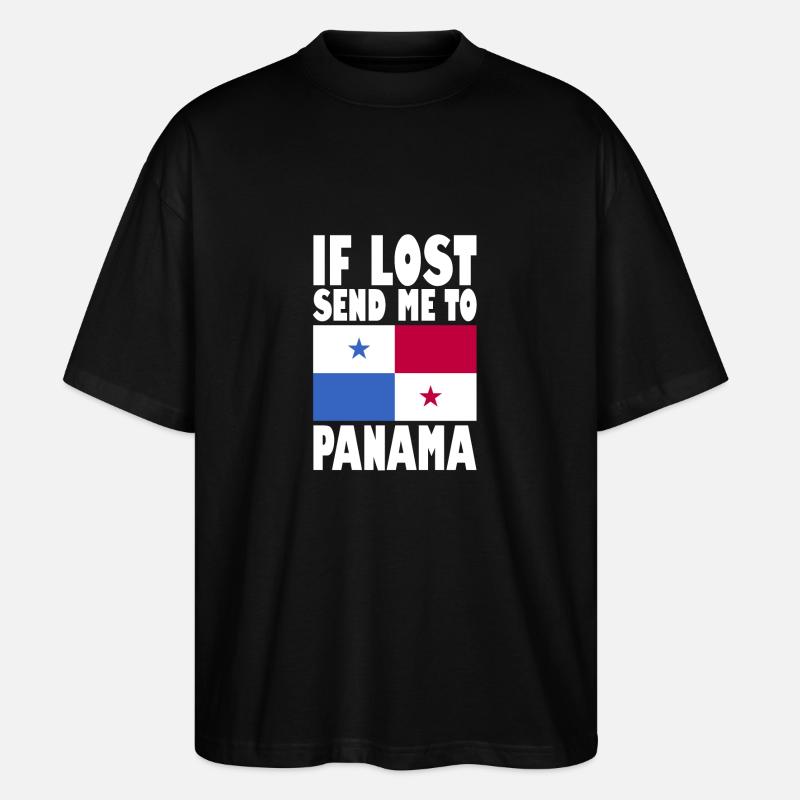 Drapeau du Panama - T-shirt bio Blaster 2.0 coupe oversize Stanley/Stella Unisexe - noir