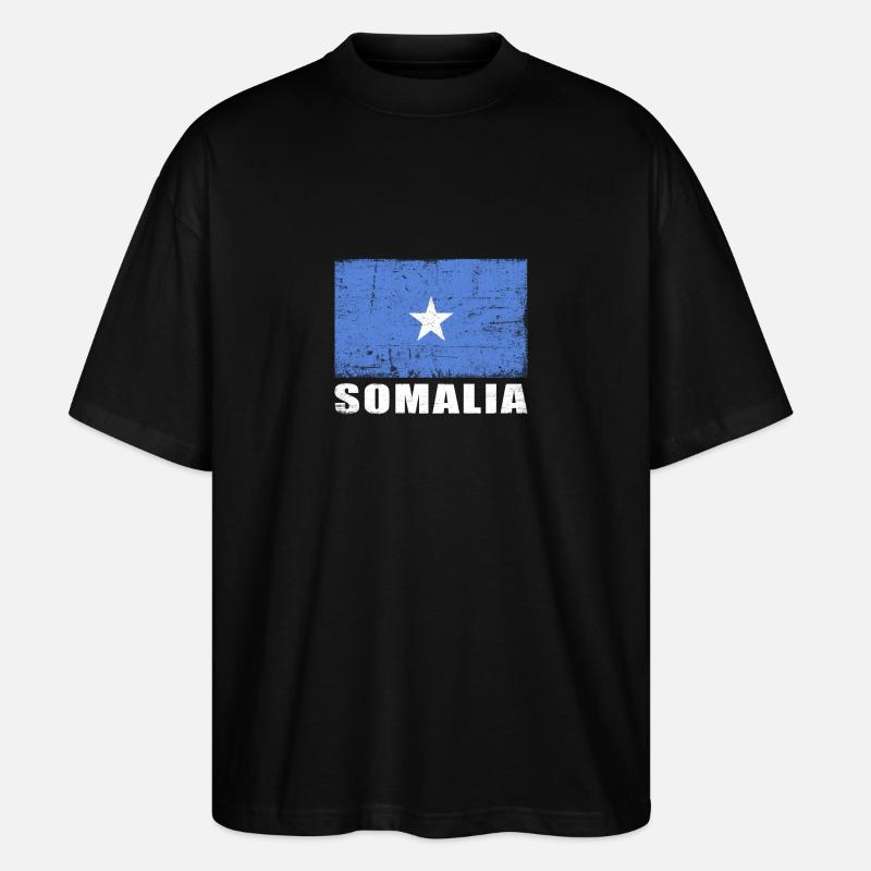 Somalie Drapeau Grunge Somalie Drapeau - T-shirt bio Blaster 2.0 coupe oversize Stanley/Stella Unisexe - noir