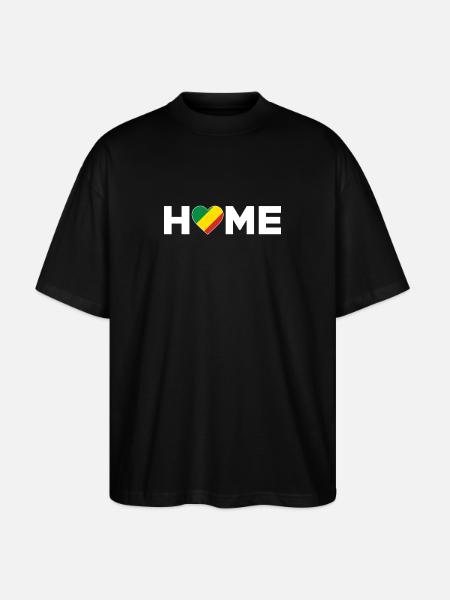 Kongon kotimaa Kongon lippu Kongon rakkaus - Stanley/Stella Blaster 2.0 Unisex Oversized Luomu T-paita - musta