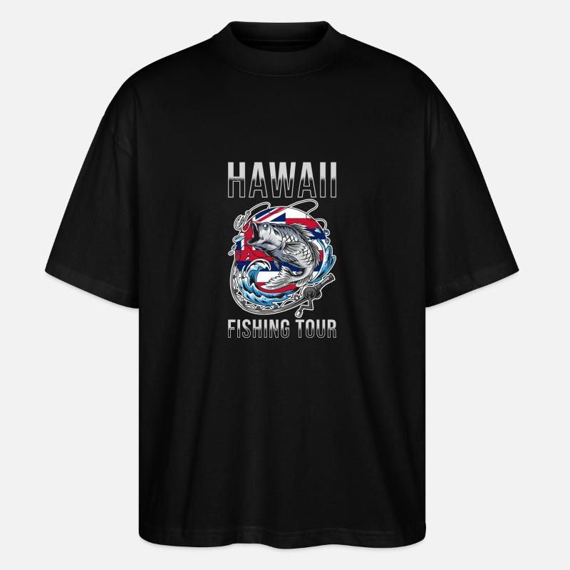 Excursion de pêche à Hawaï - T-shirt bio Blaster 2.0 coupe oversize Stanley/Stella Unisexe - noir