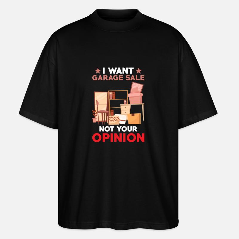 Slogan de vente de garage - T-shirt bio Blaster 2.0 coupe oversize Stanley/Stella Unisexe - noir