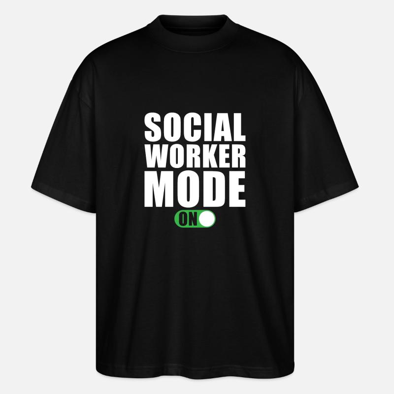 Mode de travailleur social à - T-shirt bio Blaster 2.0 coupe oversize Stanley/Stella Unisexe - noir