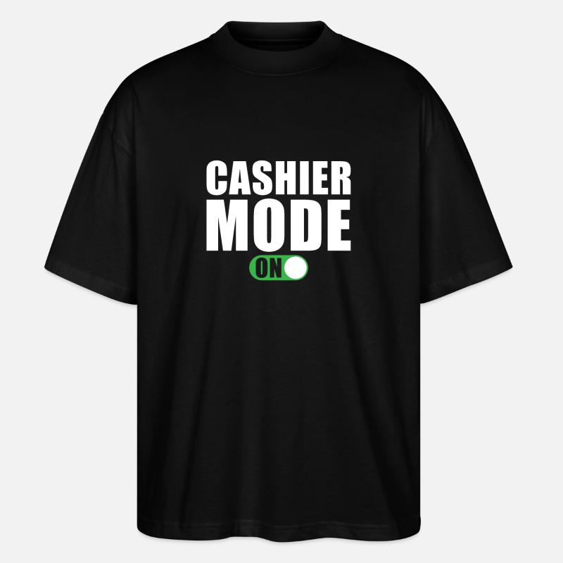 Kassierer Modus Ein - Stanley/Stella Oversized Unisex Bio T-Shirt Blaster 2.0 - Schwarz