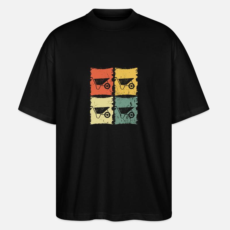 Schubkarre Gärtner - Stanley/Stella Oversized Unisex Bio T-Shirt Blaster 2.0 - Schwarz