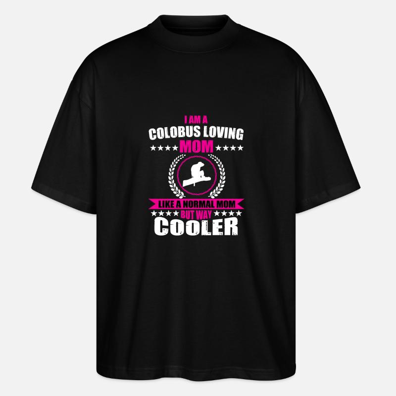 Colobus Singes Mère Aimante - T-shirt bio Blaster 2.0 coupe oversize Stanley/Stella Unisexe - noir