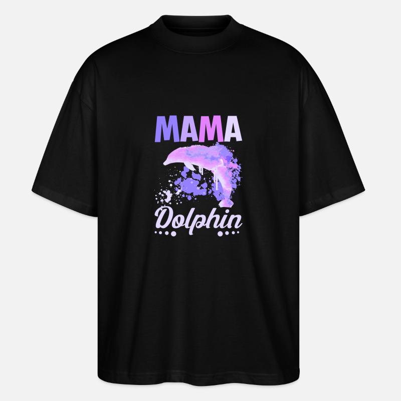 Maman Mère Maman Dauphin - T-shirt bio Blaster 2.0 coupe oversize Stanley/Stella Unisexe - noir