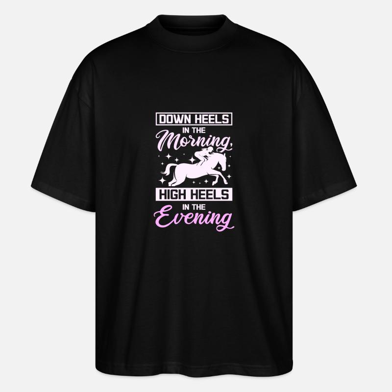 Talons bas talons hauts équitation - T-shirt bio Blaster 2.0 coupe oversize Stanley/Stella Unisexe - noir