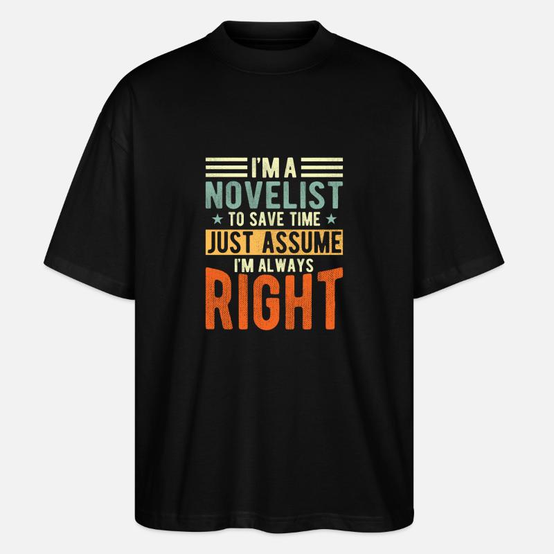 Romanschriftsteller - Stanley/Stella Oversized Unisex Bio T-Shirt Blaster 2.0 - Schwarz