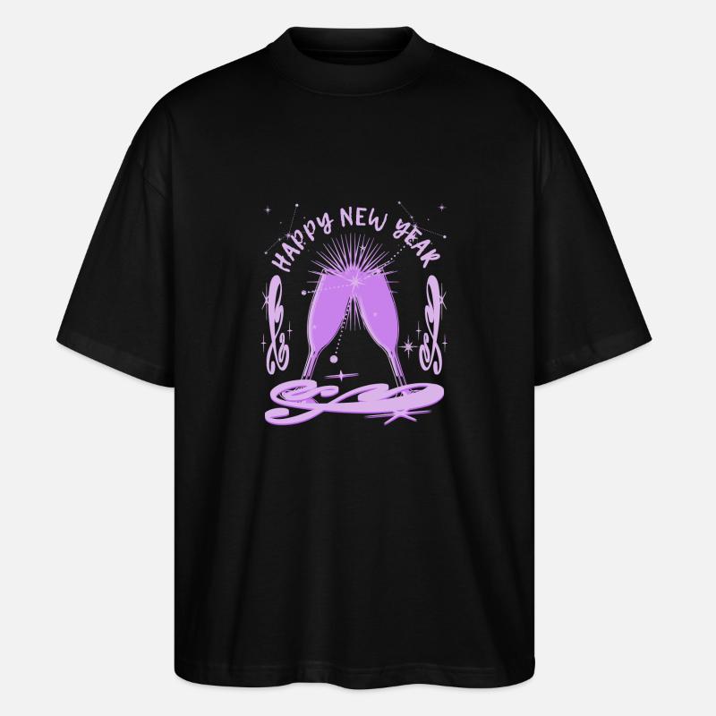 Happy New Year - Stanley/Stella Oversized Unisex Bio T-Shirt Blaster 2.0 - Schwarz