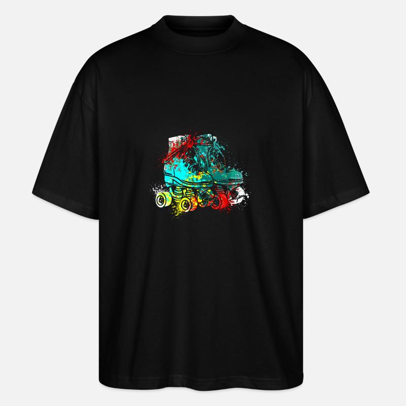 Splash Art inline skating - Stanley/Stella Oversized Unisex Bio T-Shirt Blaster 2.0 - Schwarz