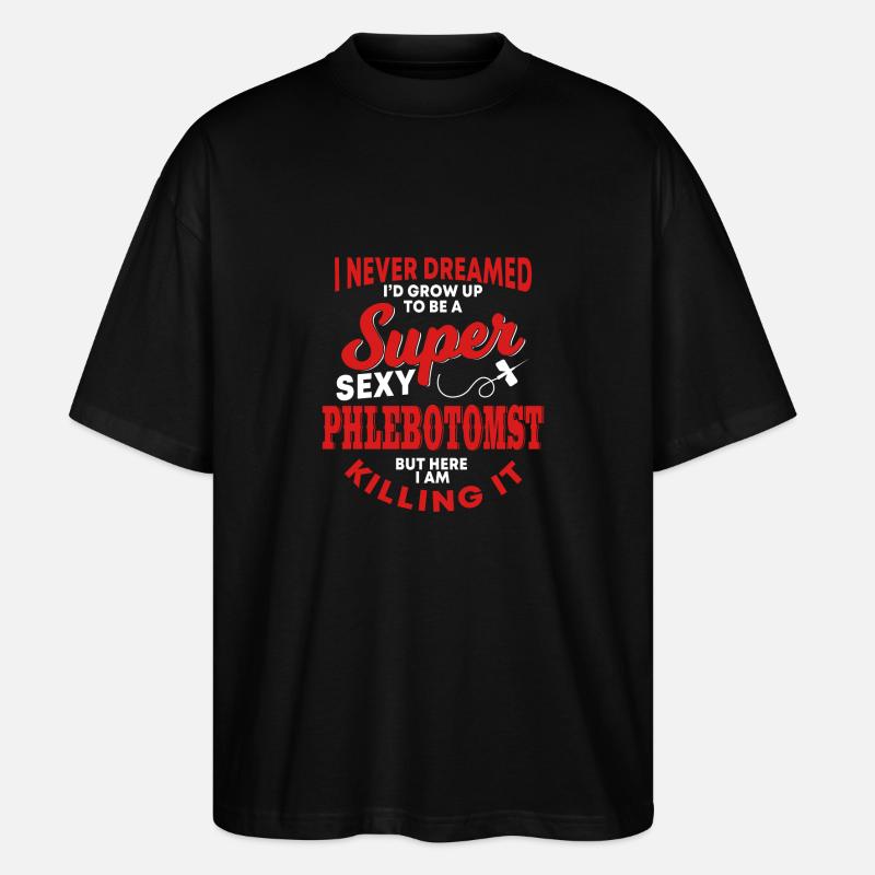 Drôle de phlébotomiste - T-shirt bio Blaster 2.0 coupe oversize Stanley/Stella Unisexe - noir