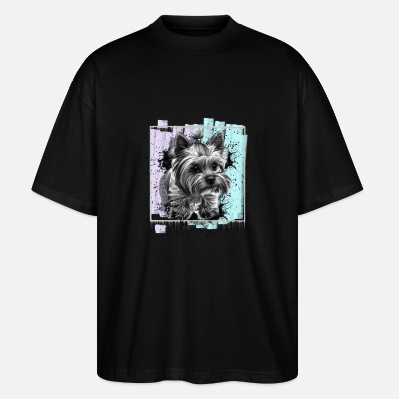 Yorkshire Terrier - Stanley/Stella Oversized Unisex Bio T-Shirt Blaster 2.0 - Schwarz