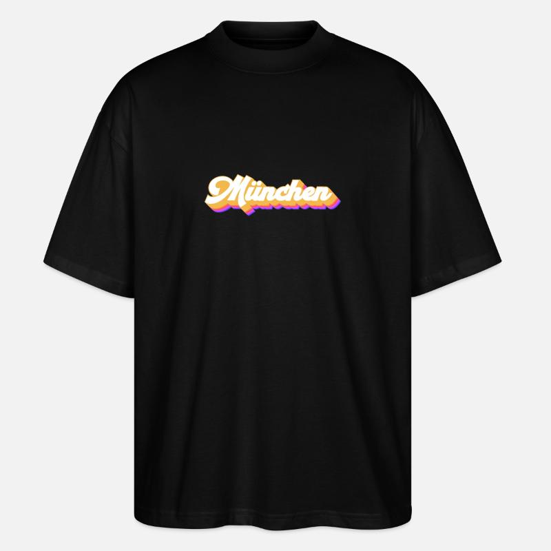 Monachium Monachium Monachium - Ekologiczne Koszulka Oversize Unisex Stanley/Stella Blaster 2.0 - czarny