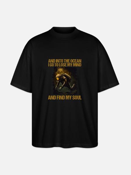 Diving Diver Diver - Stanley/Stella Oversized Unisex Organic T-shirt Blaster 2.0 - black