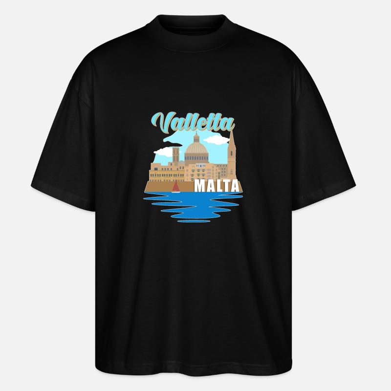 Valletta Malte Souvenir - T-shirt bio Blaster 2.0 coupe oversize Stanley/Stella Unisexe - noir