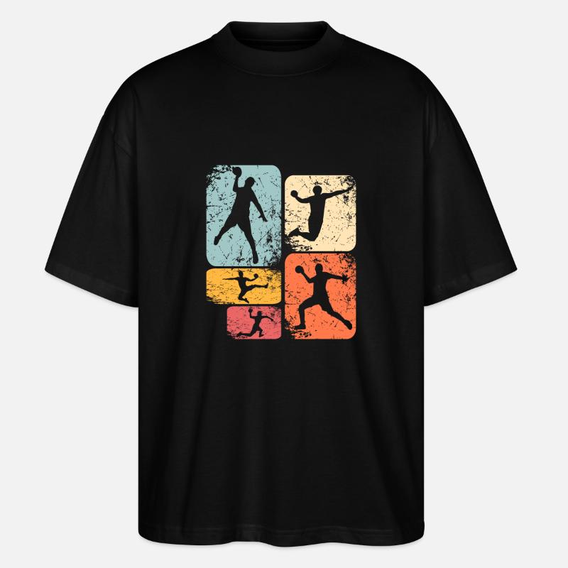Handball Handballer - Stanley/Stella Oversized Unisex Bio T-Shirt Blaster 2.0 - Schwarz