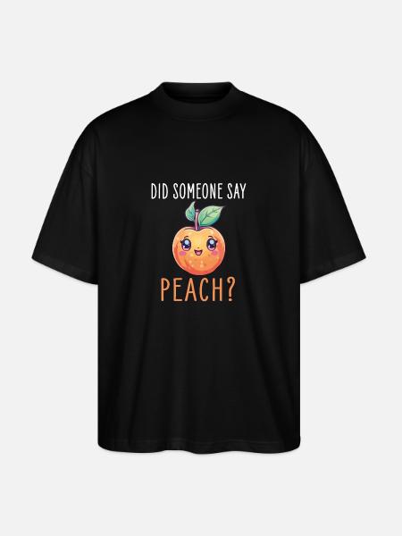 Peach Kawaii - Stanley/Stella Oversized Unisex Organic T-shirt Blaster 2.0 - black