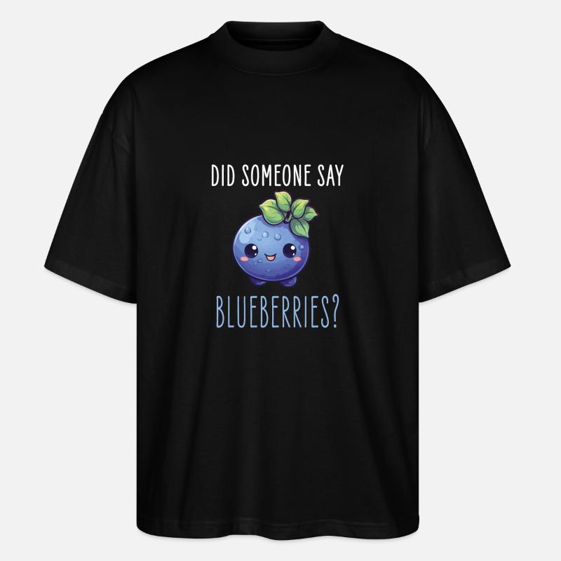 Blaubeere Kawaii - Stanley/Stella Oversized Unisex Bio T-Shirt Blaster 2.0 - Schwarz