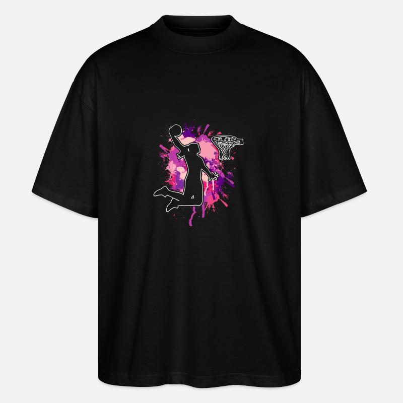 Basket-ball Basketteur Basketteur féminin - T-shirt bio Blaster 2.0 coupe oversize Stanley/Stella Unisexe - noir
