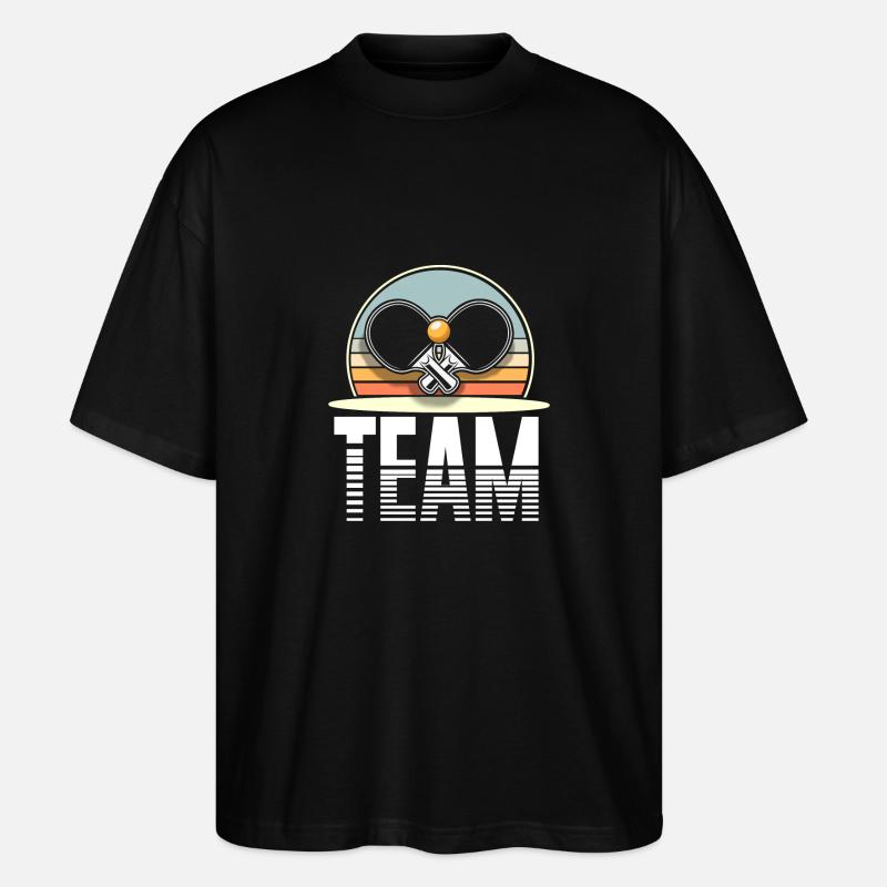 Tischtennis Team - Stanley/Stella Oversized Unisex Bio T-Shirt Blaster 2.0 - Schwarz
