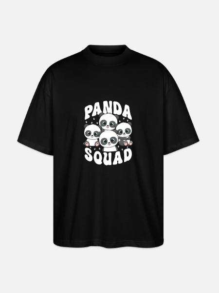 Panda Squad - Stanley/Stella Oversized Unisex Organic T-shirt Blaster 2.0 - black
