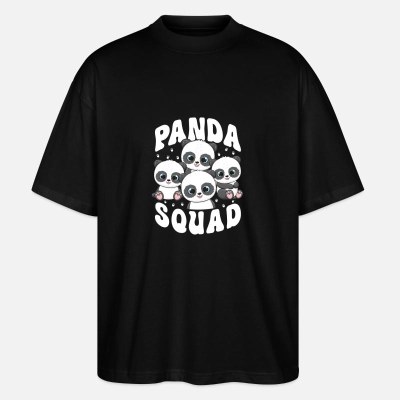 Panda Squad - Stanley/Stella Oversized Unisex Organic T-shirt Blaster 2.0 - black