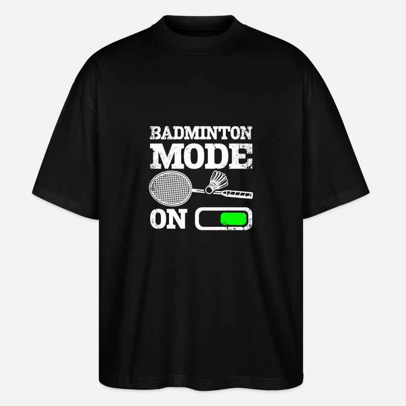 Mode Badminton sportif activé - T-shirt bio Blaster 2.0 coupe oversize Stanley/Stella Unisexe - noir