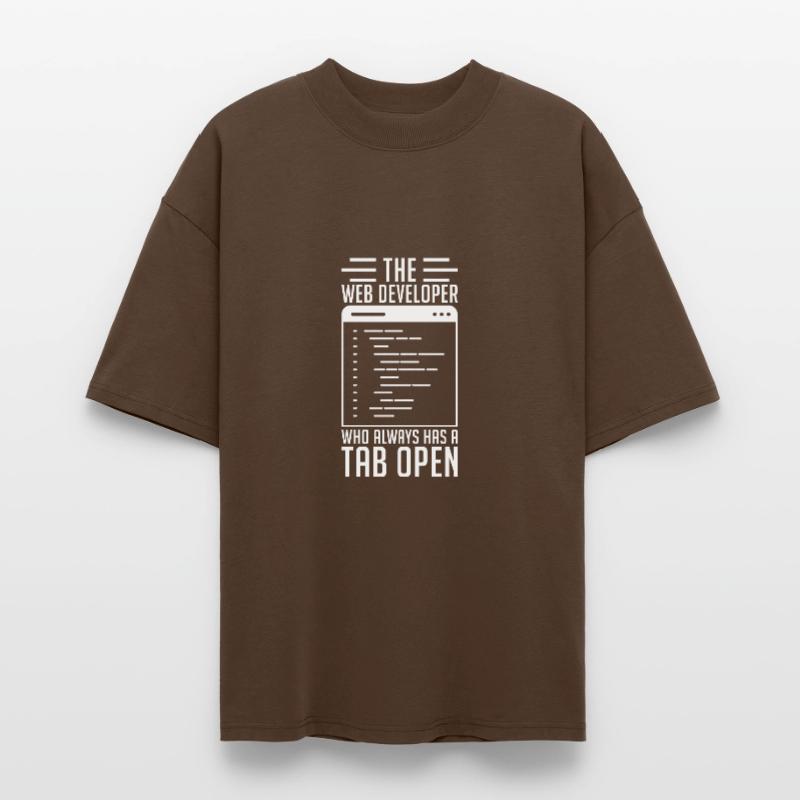 Web Developer Tab Always Open Stanley/Stella Oversized Unisex Organic T-shirt Blaster 2.0