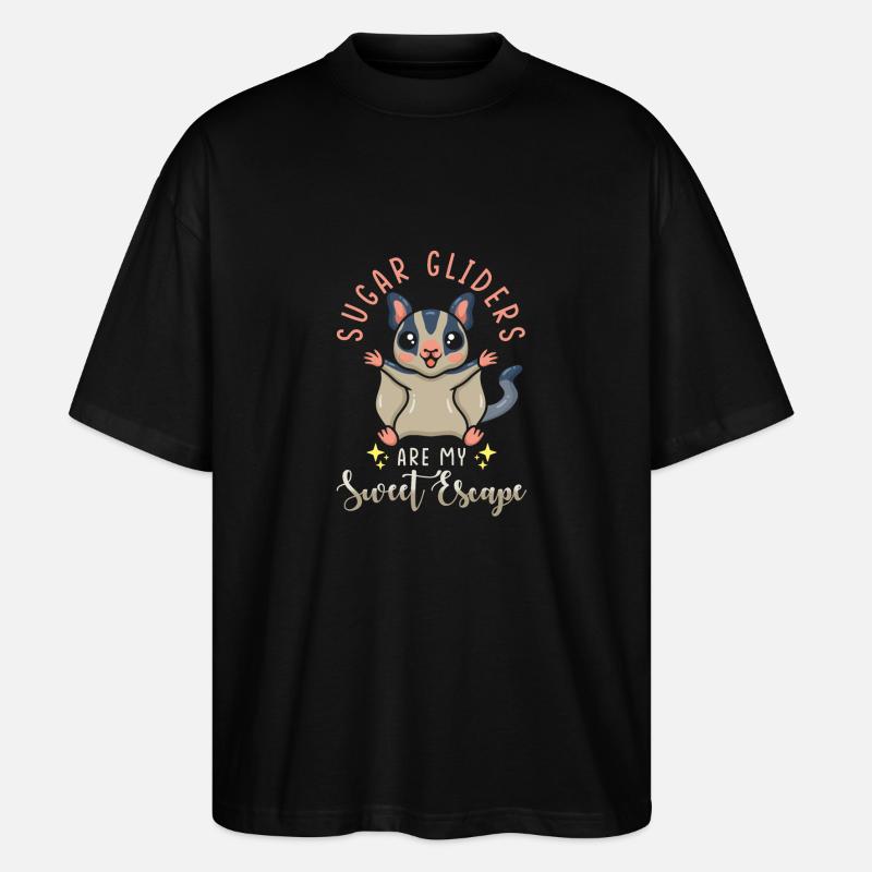 Sugar Glider Spruch - Stanley/Stella Oversized Unisex Bio T-Shirt Blaster 2.0 - Schwarz