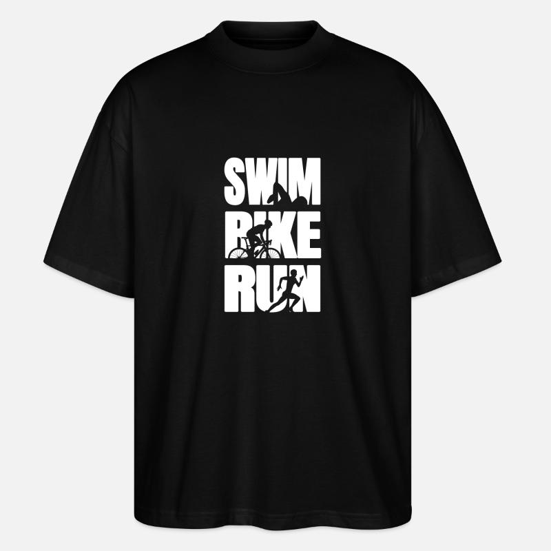 Triathlon Triathlet - Stanley/Stella Oversized Unisex Bio T-Shirt Blaster 2.0 - Schwarz