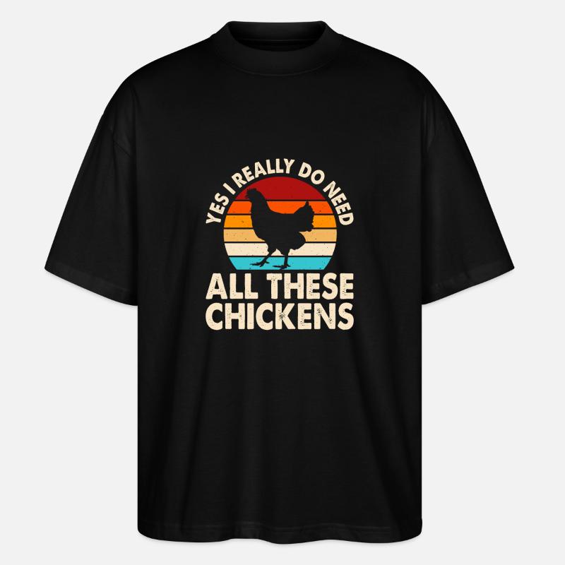 Poulets Poulet - T-shirt bio Blaster 2.0 coupe oversize Stanley/Stella Unisexe - noir
