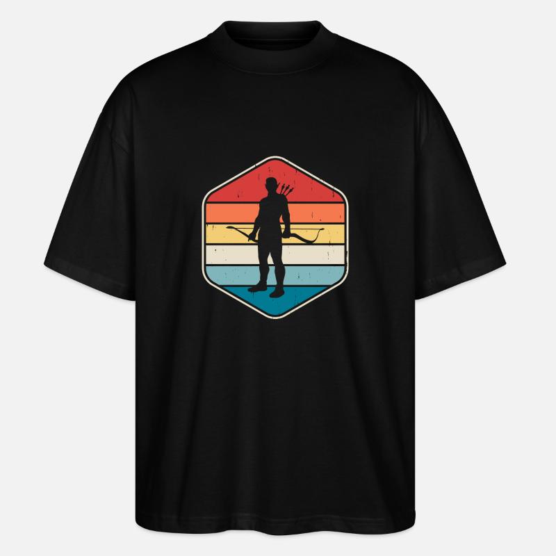 Archer Tir à l’arc - T-shirt bio Blaster 2.0 coupe oversize Stanley/Stella Unisexe - noir