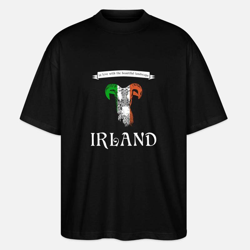 Ireland Irland irisch - Stanley/Stella Oversized Unisex Bio T-Shirt Blaster 2.0 - Schwarz