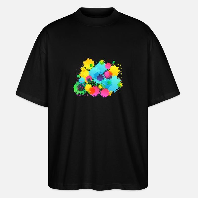Paintball-Farbspritzer - Stanley/Stella Oversized Unisex Bio T-Shirt Blaster 2.0 - Schwarz
