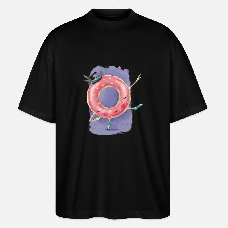 Tanzender Ballet-Donut - Stanley/Stella Oversized Unisex Bio T-Shirt Blaster 2.0 - Schwarz
