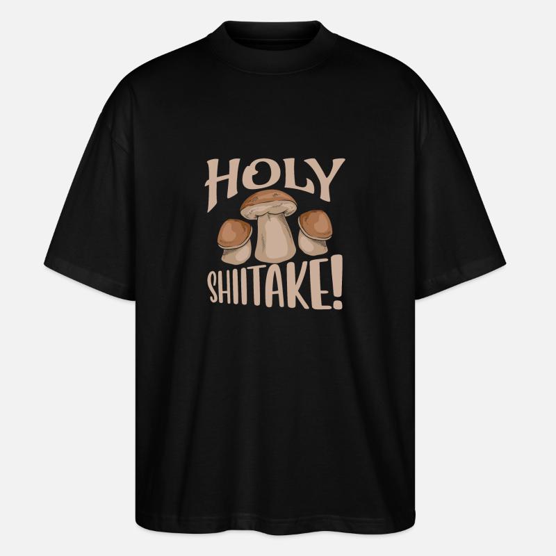 Saint Shiitake! Mycologue des champignons - T-shirt bio Blaster 2.0 coupe oversize Stanley/Stella Unisexe - noir