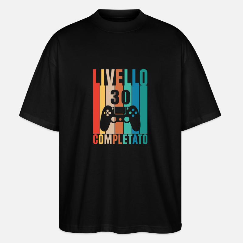 Level 30 Geburtstag - Vintage-Überraschung - Stanley/Stella Oversized Unisex Bio T-Shirt Blaster 2.0 - Schwarz