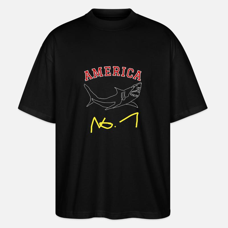 Amerika - Stanley/Stella Oversized Unisex Bio T-Shirt Blaster 2.0 - Schwarz