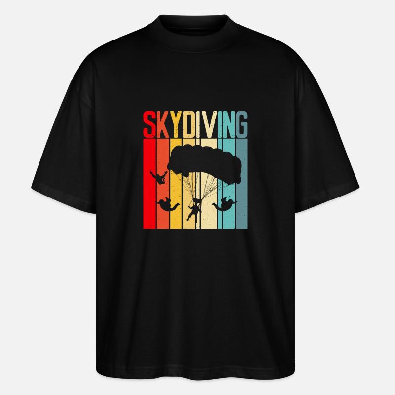 Skydiving - Stanley/Stella Oversized Unisex Bio T-Shirt Blaster 2.0 - Schwarz