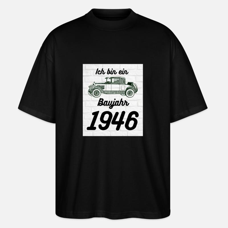 Oldtimer 1946 - Stanley/Stella Oversized Unisex Bio T-Shirt Blaster 2.0 - Schwarz