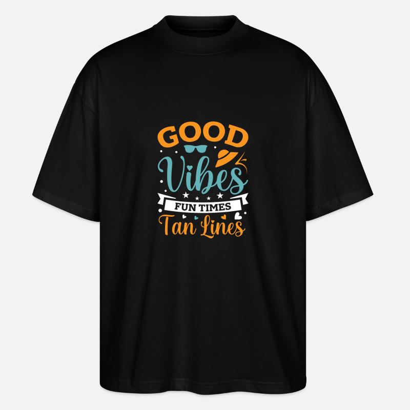 summer Typography - Stanley/Stella Oversized Unisex Bio T-Shirt Blaster 2.0 - Schwarz