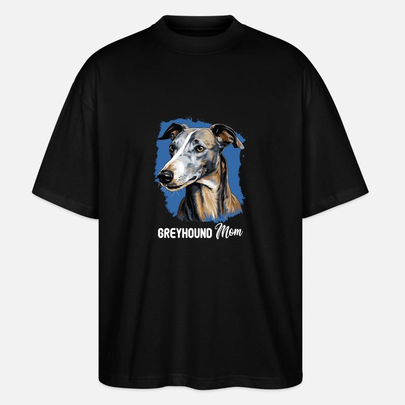 Hund Greyhound - Stanley/Stella Oversized Unisex Bio T-Shirt Blaster 2.0 - Schwarz