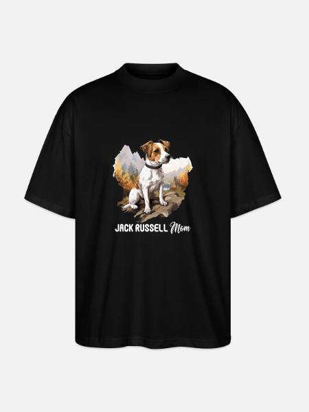 Hund Jack Russell - Stanley/Stella Oversized Unisex Bio T-Shirt Blaster 2.0 - Schwarz
