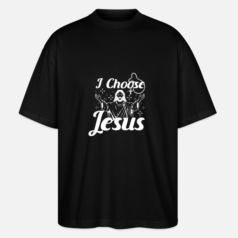 Je choisis jésus - T-shirt bio Blaster 2.0 coupe oversize Stanley/Stella Unisexe - noir