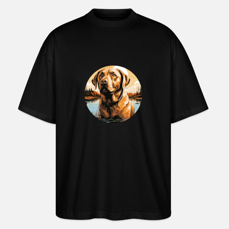 Labrador - Stanley/Stella Oversized Unisex Bio T-Shirt Blaster 2.0 - Schwarz