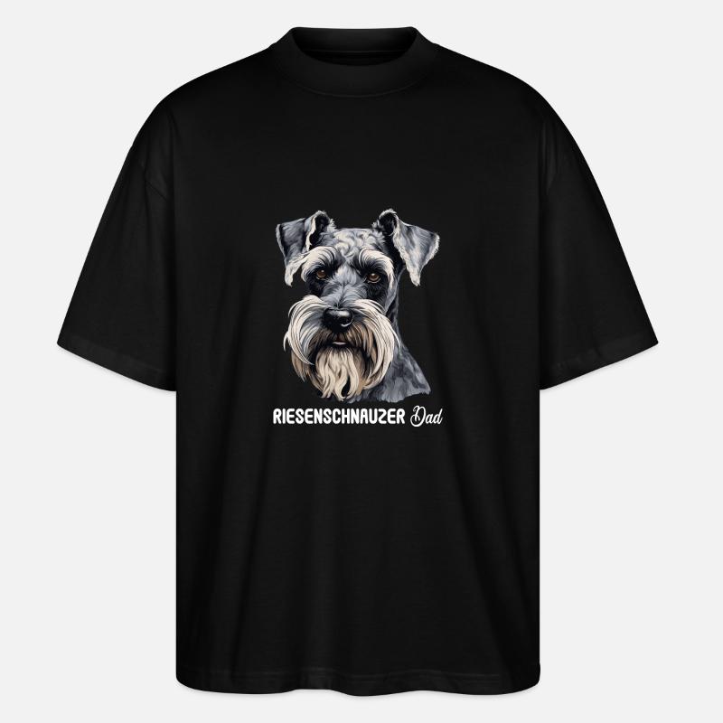 Schnauzer géant - T-shirt bio Blaster 2.0 coupe oversize Stanley/Stella Unisexe - noir