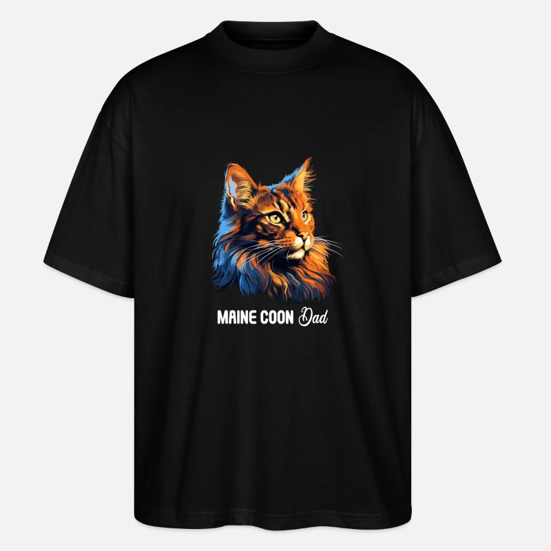 Maine Coon - Stanley/Stella Oversized Unisex Bio T-Shirt Blaster 2.0 - Schwarz